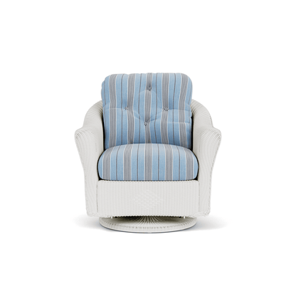 Lloyd Flanders Reflections Swivel Glider Lounge Chair - Matte White finish