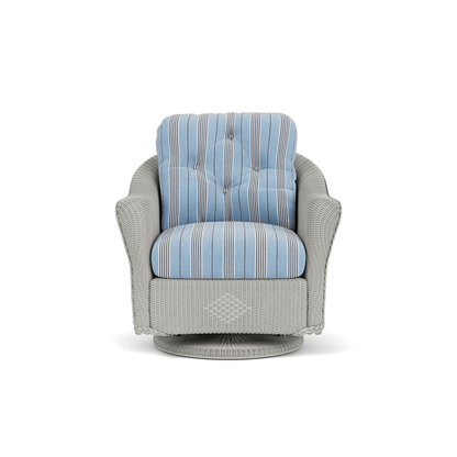 Lloyd Flanders Reflections Swivel Glider Lounge Chair - Platinum finish
