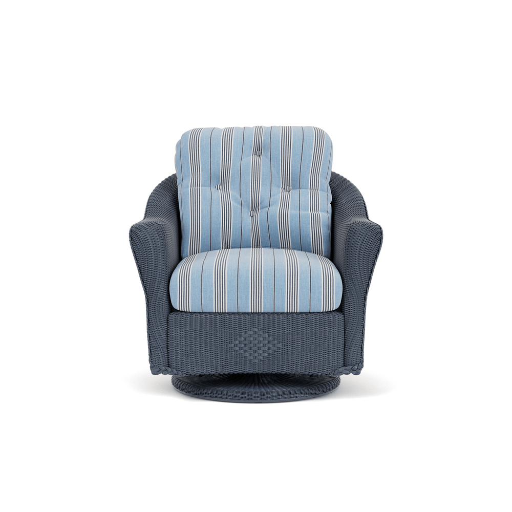 Lloyd Flanders Reflections Swivel Glider Lounge Chair - Denim Blue finish