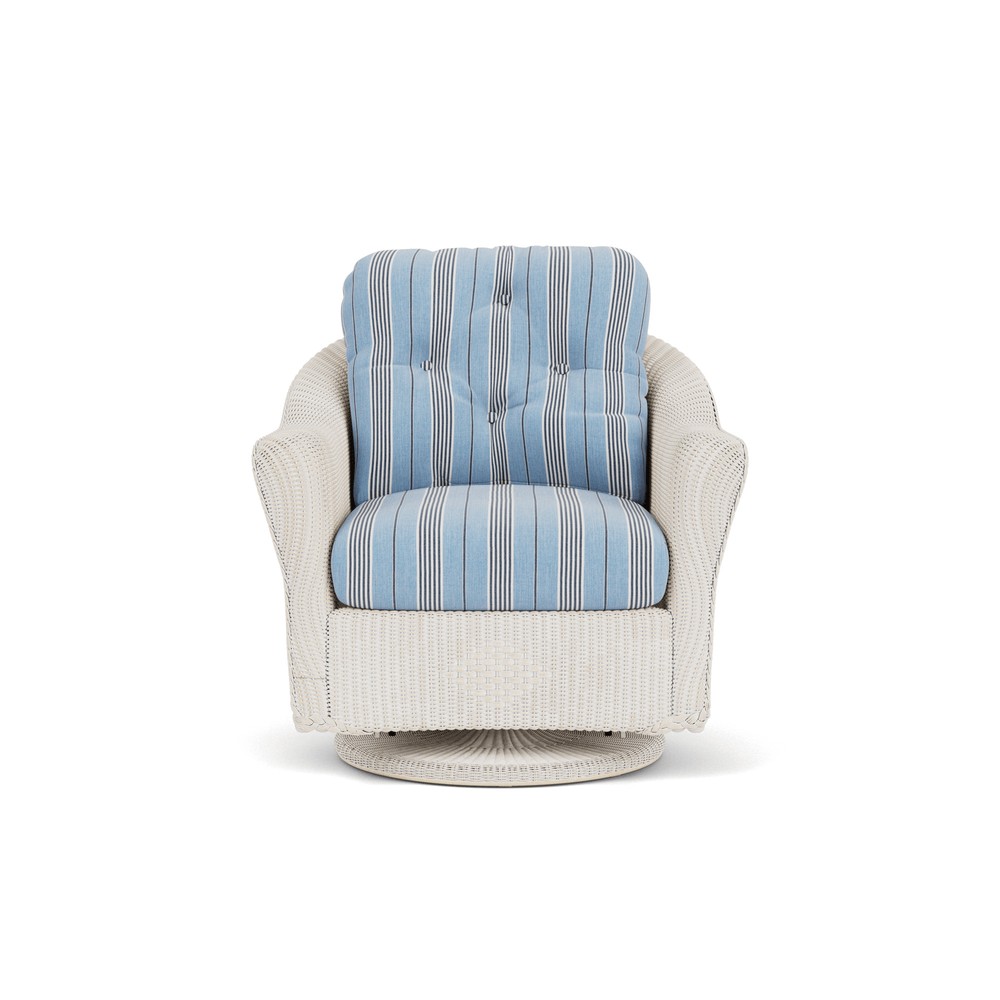 Lloyd Flanders Reflections Swivel Glider Lounge Chair - Antique White finish
