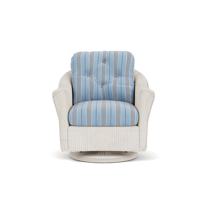 Lloyd Flanders Reflections Swivel Glider Lounge Chair - Antique White finish