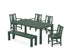 POLYWOOD Prairie 6-Piece Parsons Dining Set with Bench in Green