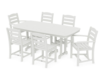 POLYWOOD La Casa Café 7-Piece Dining Set in Vintage White