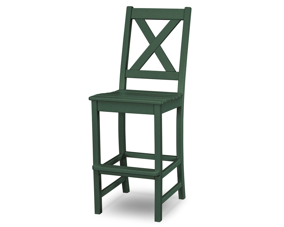 POLYWOOD Braxton Bar Side Chair in Green