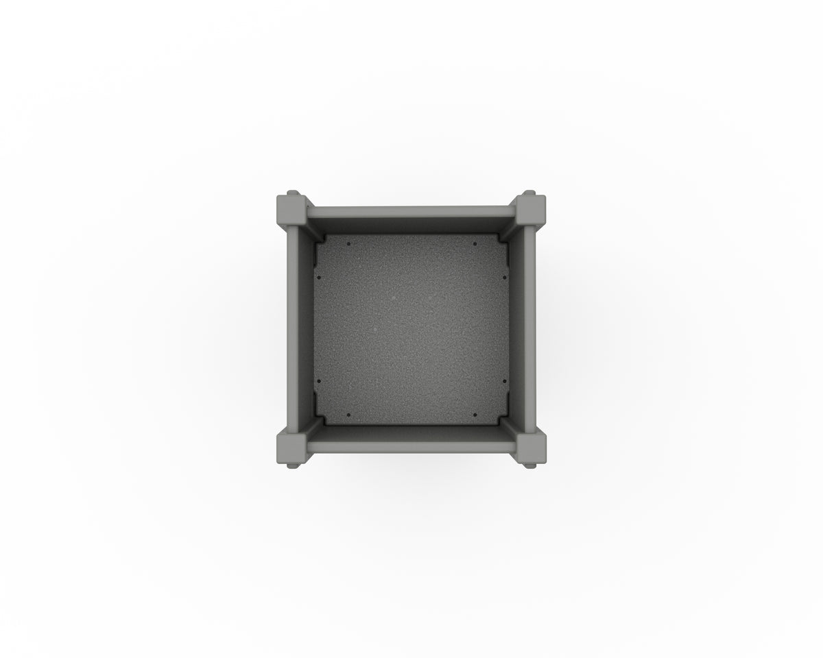Alternate view of the POLYWOOD Nautical Tapered Square Planter Box in Slate Grey