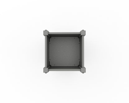 Alternate view of the POLYWOOD Nautical Tapered Square Planter Box in Slate Grey