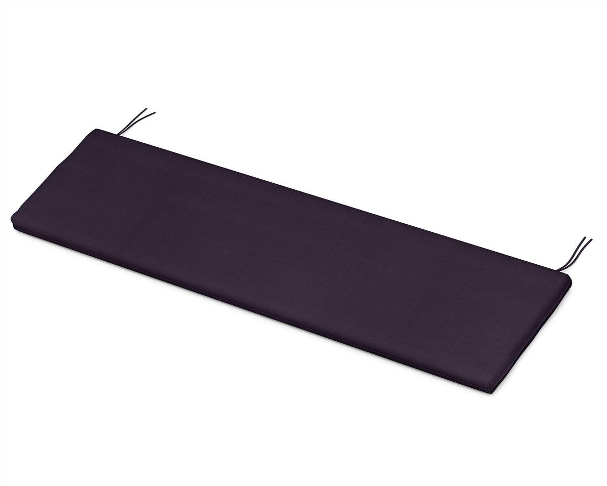 POLYWOOD Bench Seat Cushion - 17.5"D x 57.5"W x 2.5"H in Navy Linen