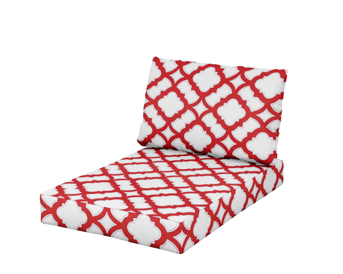 POLYWOOD Daybed Swing Seat/Back Cushion in Trellis Crimson