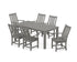 POLYWOOD Vineyard 7-Piece Parsons Arm Chair Dining Set in Slate Grey