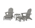 POLYWOOD 5-Piece Vineyard Grand Adirondack Set in Slate Grey