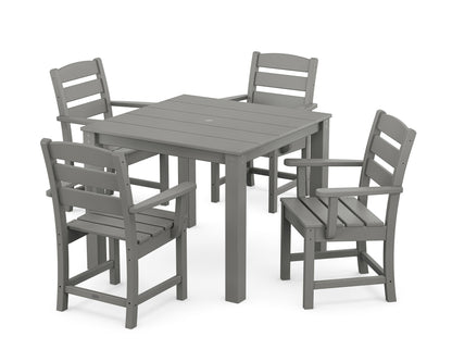 POLYWOOD Lakeside 5-Piece Parsons Dining Set in Slate Grey