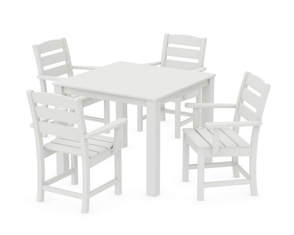 POLYWOOD Lakeside 5-Piece Parsons Dining Set in Vintage White