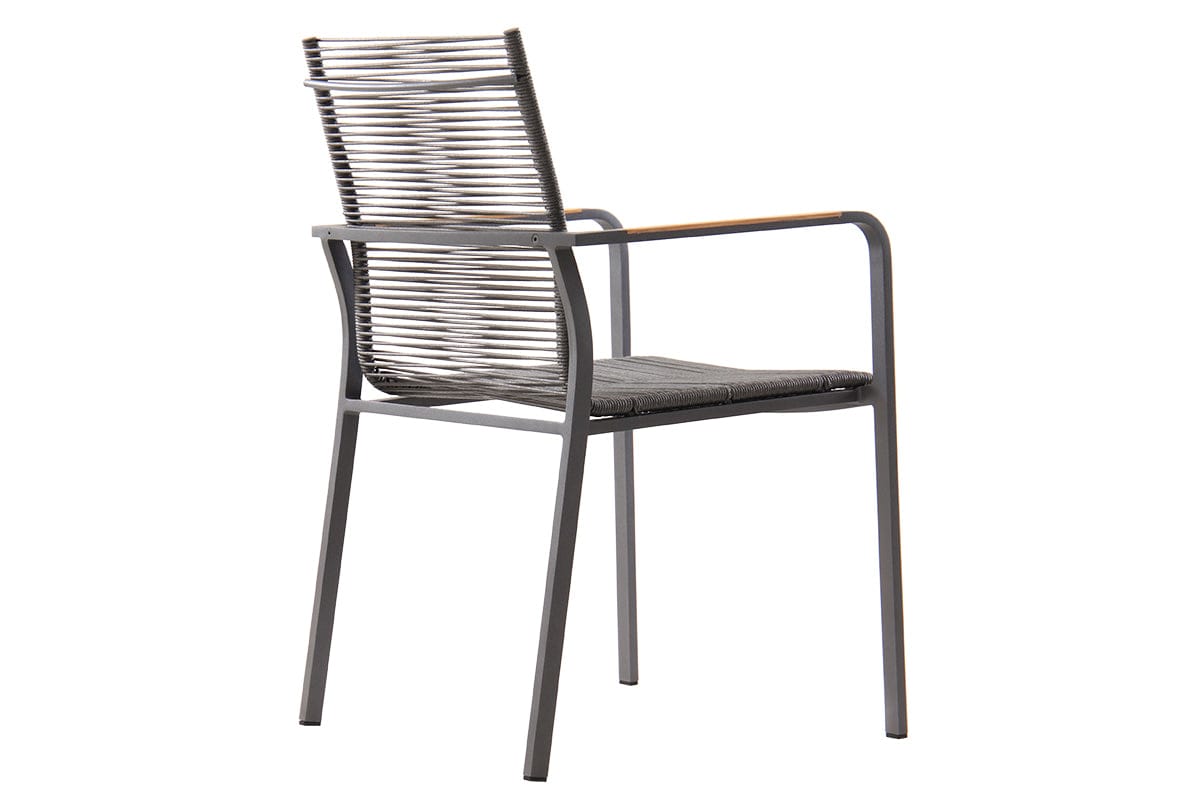 Kiera Aluminum Rope Dining Chair - Casual Furniture World