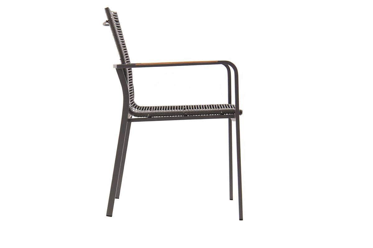 Kiera Aluminum Rope Dining Chair - Casual Furniture World