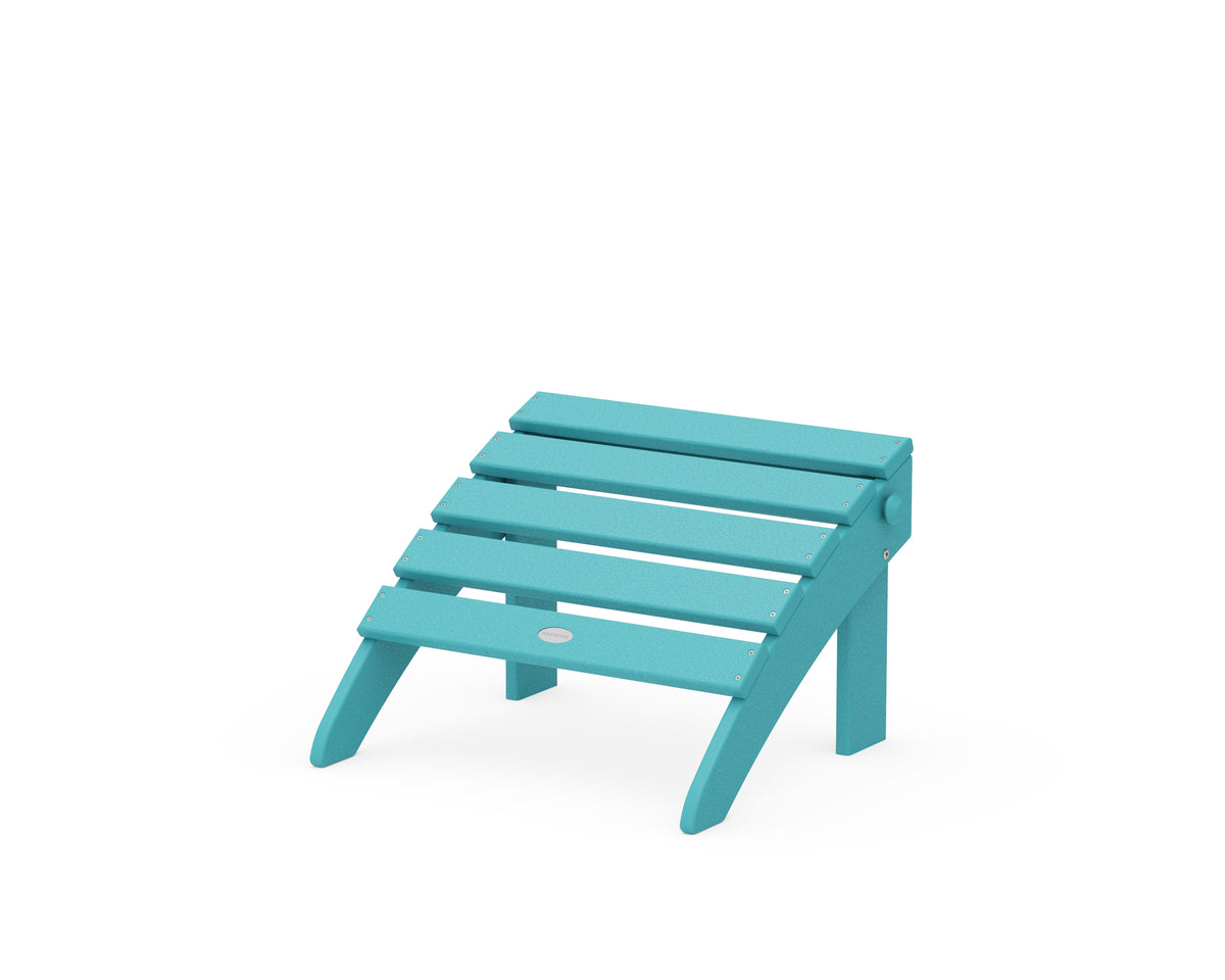 POLYWOOD Classic Adirondack Folding Ottoman in Aruba