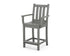 POLYWOOD Traditional Garden Counter Arm Chair in Slate Grey