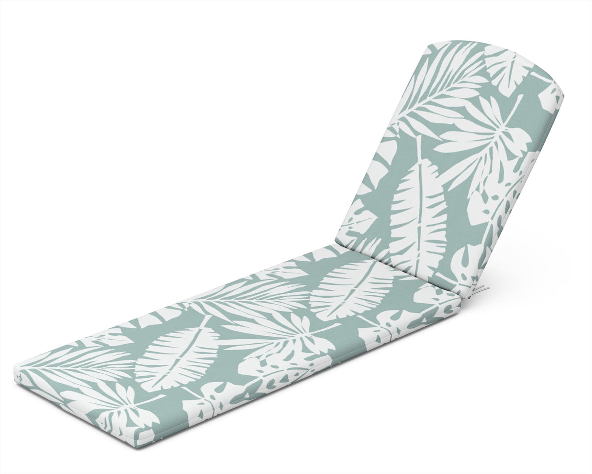POLYWOOD Chaise Cushion in Leaf Glacier Spa