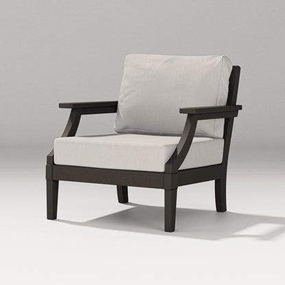 POLYWOOD Estate Lounge Chair in Vintage Coffee / Cast Ash