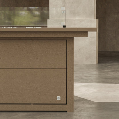 Alternate view of the POLYWOOD Cube Fire Table in Vintage Sahara