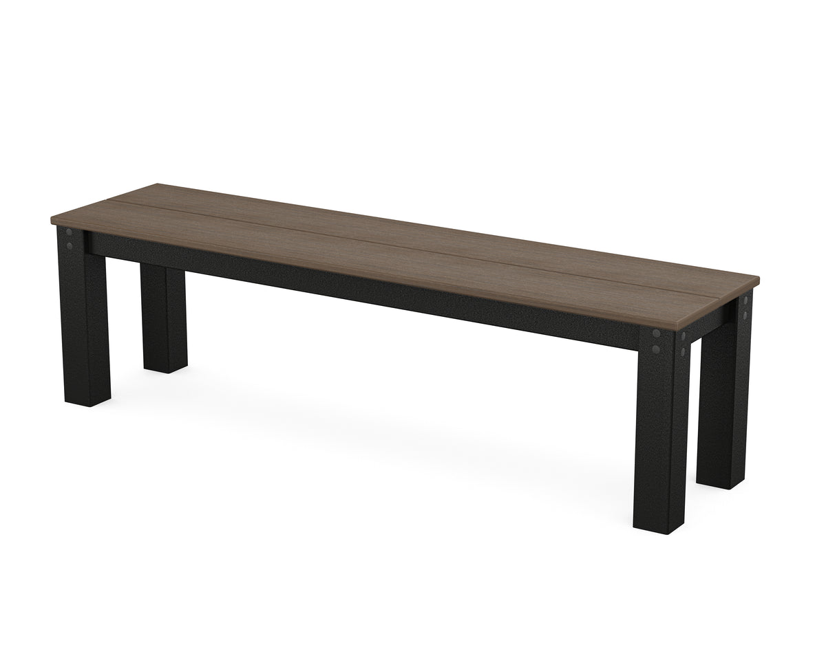 POLYWOOD Parsons 60" Bench in Black / Kona
