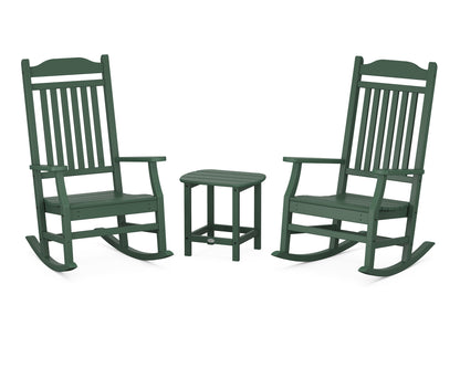 POLYWOOD Cottage Rocking Chair 3-Piece Set in Green