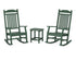 POLYWOOD Cottage Rocking Chair 3-Piece Set in Green