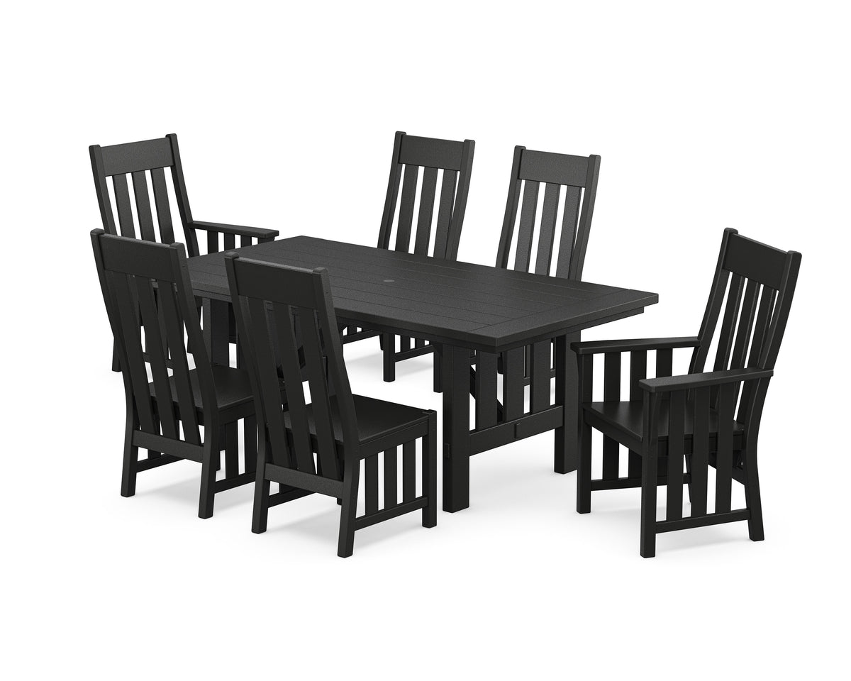 POLYWOOD Acadia 7-Piece Dining Set in Black