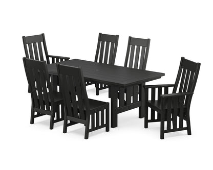 POLYWOOD Acadia 7-Piece Dining Set in Black