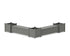 POLYWOOD 60" Country Living L-Shaped Planter Storage Bench Corner Set - Large in Slate Grey