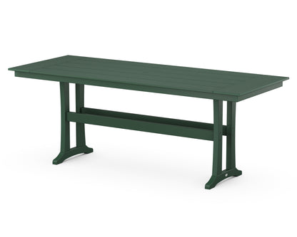 POLYWOOD Farmhouse Trestle 38" x 96" Counter Table in Green