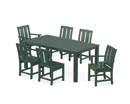 POLYWOOD Mission 7-Piece Parsons Dining Set in Green