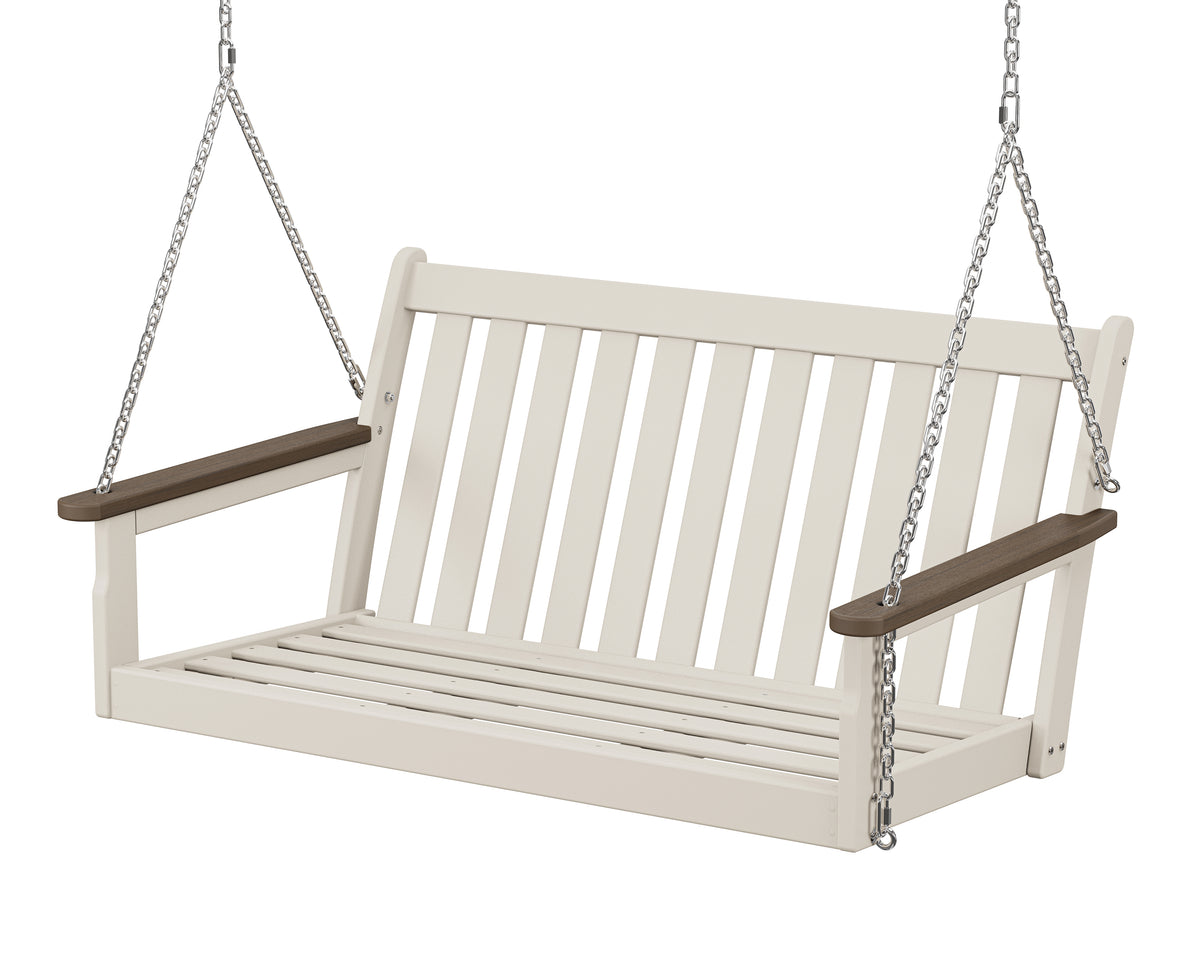 POLYWOOD Vineyard Deep Seating Swing Frame in Sand / Kona