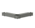 POLYWOOD 72" Vineyard L-Shaped Planter Storage Bench Corner Set in Slate Grey