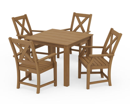 POLYWOOD Braxton 5-Piece Parsons Dining Set in Natural