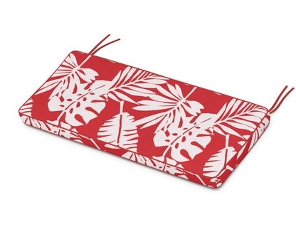POLYWOOD Chinoiserie 48" Bench Seat Cushion in Leaf Crimson