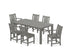 POLYWOOD Oxford 7-Piece Parsons Dining Set in Slate Grey