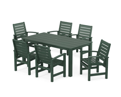 POLYWOOD Signature 7-Piece Parsons Dining Set in Green