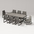 POLYWOOD PW Designer Series Elevate 9-Piece A-Frame Table Dining Set in Driftwood