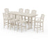 POLYWOOD Savannah 9-Piece Farmhouse Bar Set with Trestle Legs in Sand