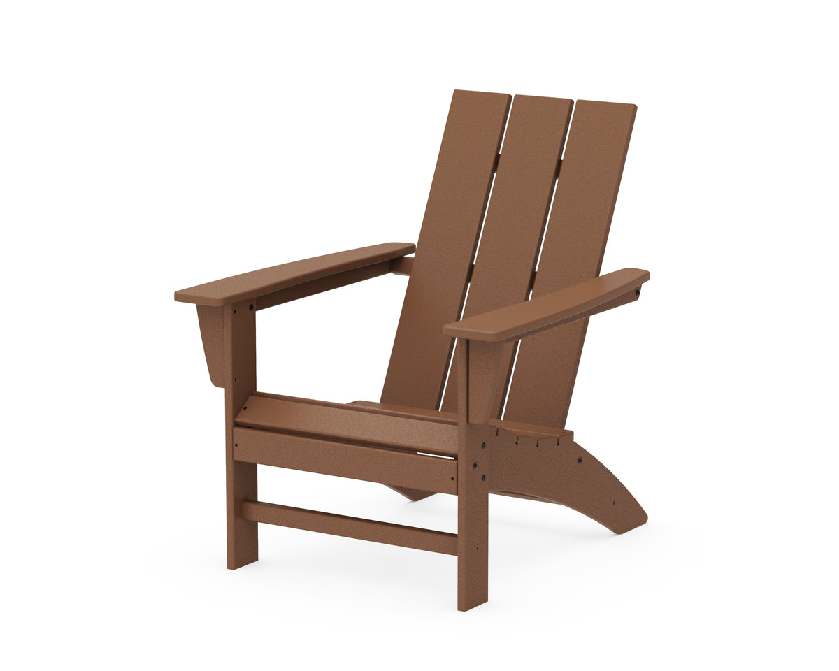 POLYWOOD Modern Adirondack Chair in Teak