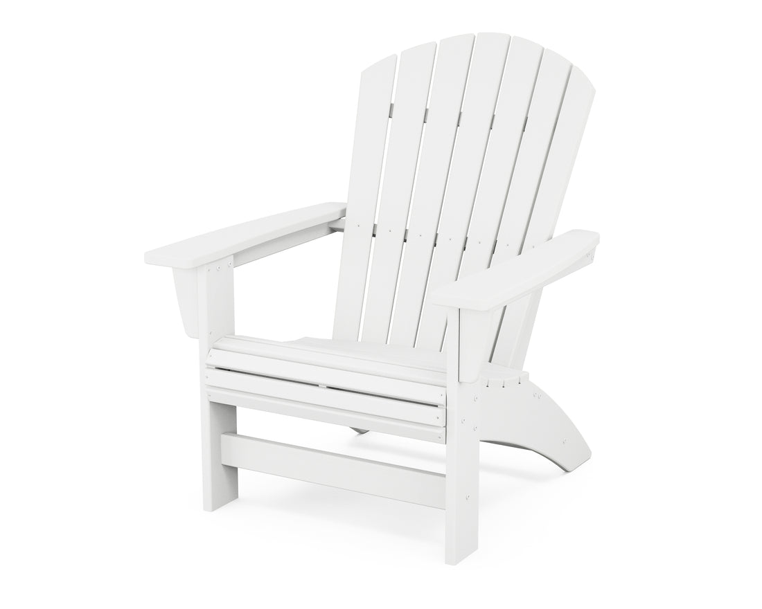 POLYWOOD Nautical Grand Adirondack Chair in White