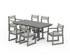 POLYWOOD EDGE Sling 7-Piece Farmhouse Dining Set in Slate Grey / Birch