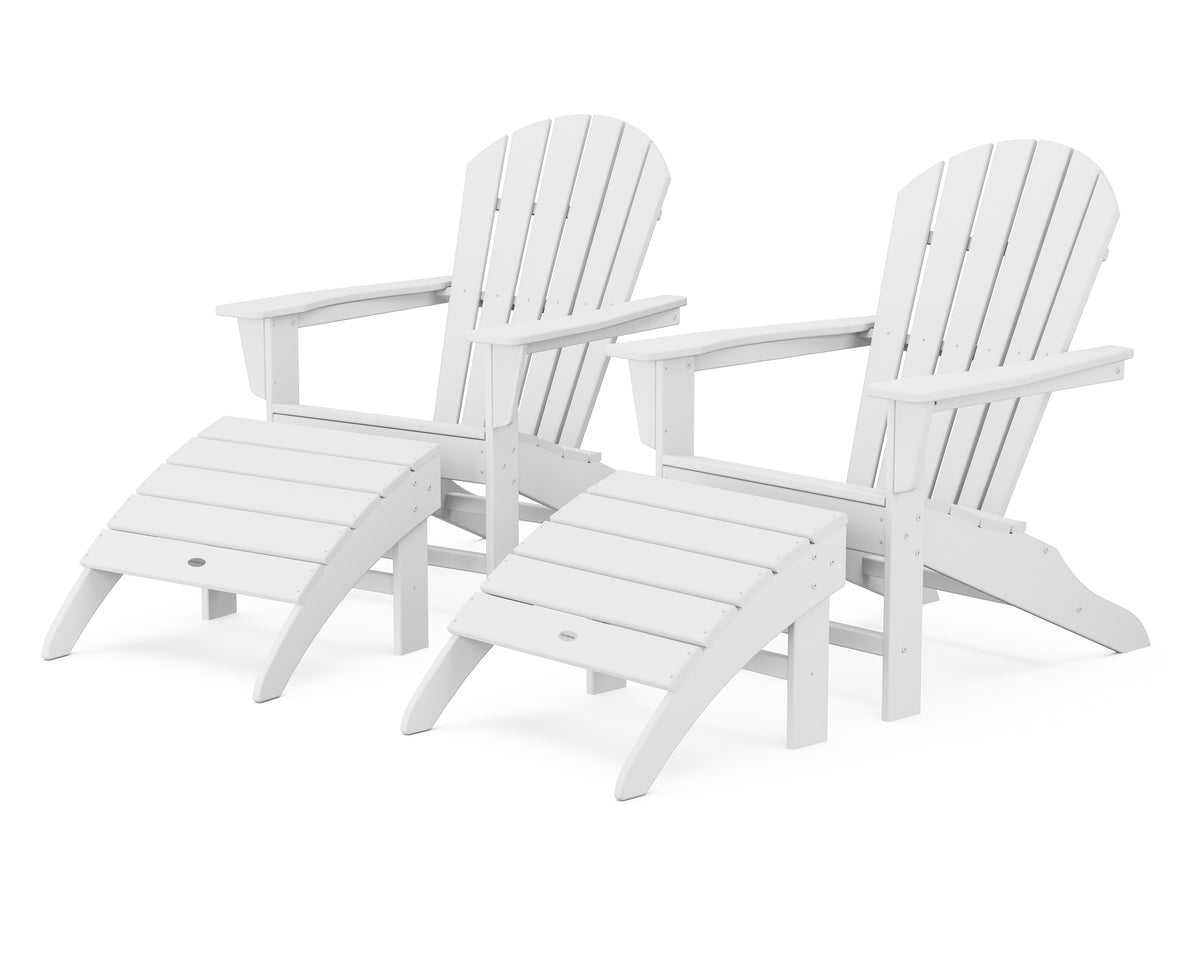 POLYWOOD South Beach 4-Piece Adirondack Set in White