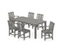 POLYWOOD Mission 7-Piece Parsons Dining Set in Slate Grey