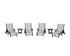 POLYWOOD Coastal Chaise 6-Piece Set with Wheels in Black / Birch