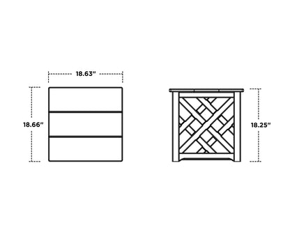POLYWOOD Wovendale Accent Table dimensions