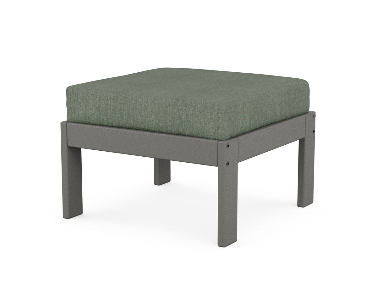 POLYWOOD Vineyard Modular Ottoman in Slate Grey / Cast Sage
