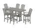 POLYWOOD Cottage 7-Piece Bar Set with Trestle Legs in Slate Grey