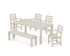 POLYWOOD Lakeside 6-Piece Parsons Dining Set with Bench in Sand