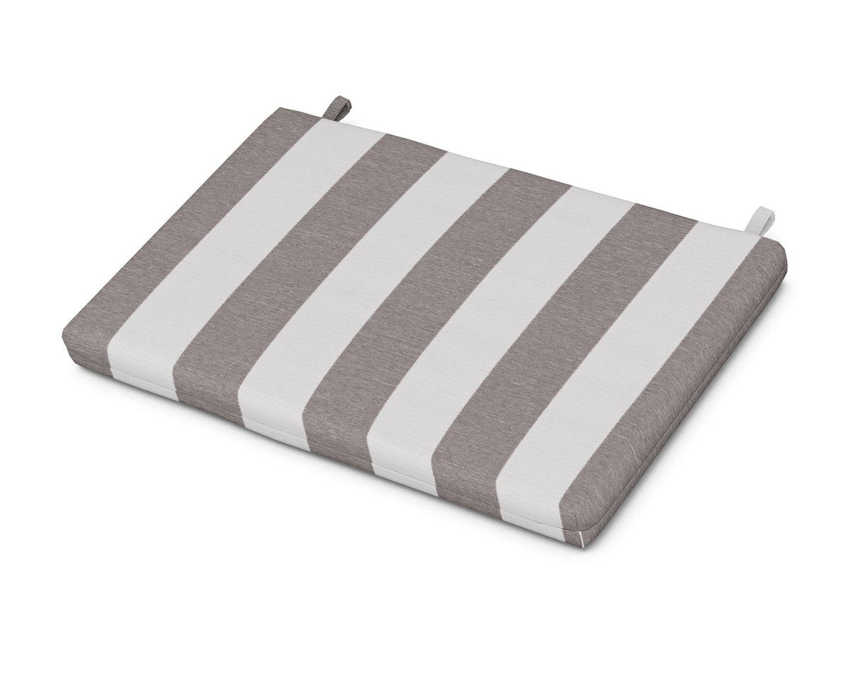 POLYWOOD Eastport Lounge Chair Cushion in Cabana Stripe Grey Mist